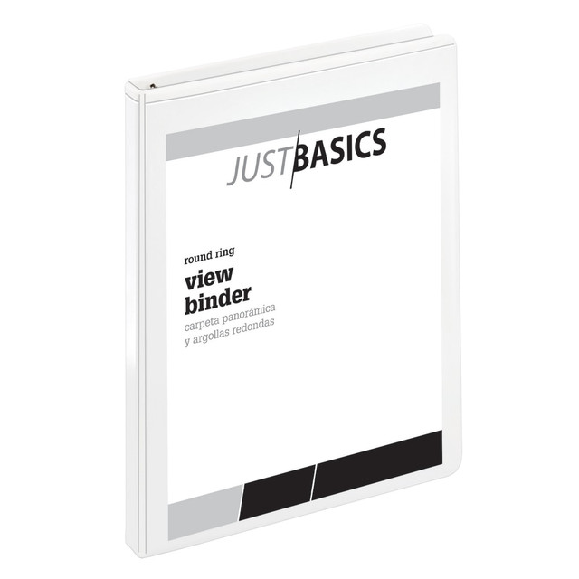 OFFICE DEPOT OD02772EA Just Basics Basic View 3-Ring Binder, 1/2in Round Rings, White OFFICE DEPOT OD02772EA Just Basics Basic View 3-Ring Binder, 1/2in Round Rings, White