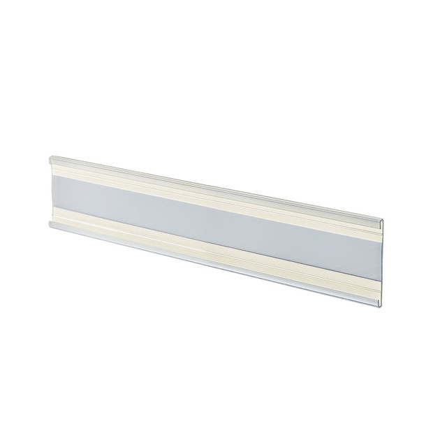 AZAR DISPLAYS 199608  Adhesive-Back Acrylic Nameplates, 2in x 8 1/2in, Clear, Pack Of 10