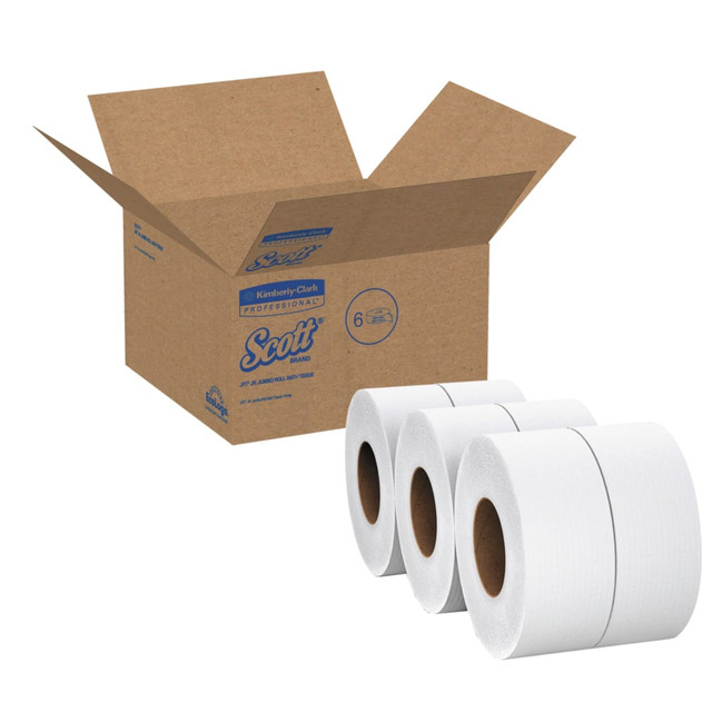KIMBERLY-CLARK Scott 7827  2-Ply JRT Jumbo Toilet Paper, 2000ft Per Roll, Pack Of 6 Rolls