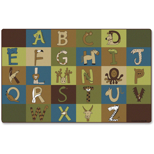 Carpets for Kids 55762 Carpets for Kids A-Z Animals Nature 12' Area Rug