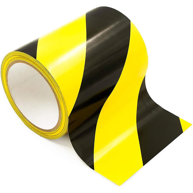 Bertech BERST-5BY Floor & Aisle Marking Tape: 5" Wide, 6.5 mil Thick, Rubber