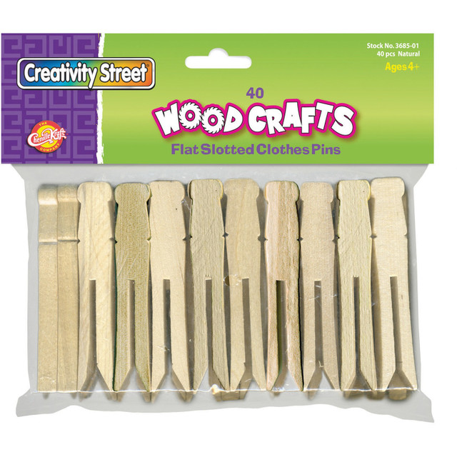 Dixon Ticonderoga Company Creativity Street 3685-01 Creativity Street Flat-Slotted Clothespins Dixon Ticonderoga Company Creativity Street 3685-01 Creativity Street Flat-Slotted Clothespins