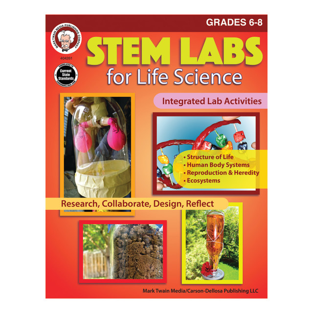 CARSON-DELLOSA PUBLISHING LLC 404261 Mark Twain Media STEM Labs for Life Science, Grades 6-8