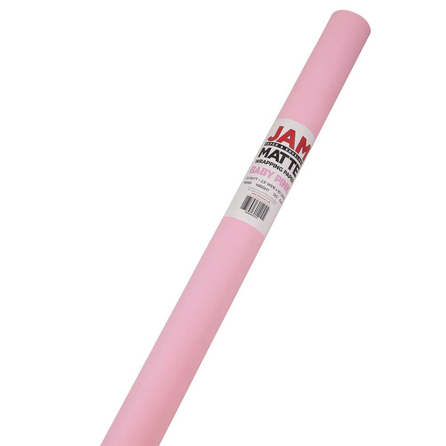JAM PAPER AND ENVELOPE 170131237OD JAM Paper Wrapping Paper, Matte, 25 Sq Ft, Pink JAM PAPER AND ENVELOPE 170131237OD JAM Paper Wrapping Paper, Matte, 25 Sq Ft, Pink