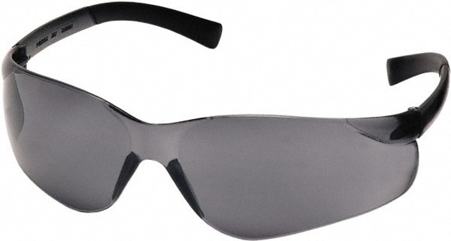 PYRAMEX S2520S Safety Glass: Scratch-Resistant, Polycarbonate, Gray Lenses, Frameless, UV Protection