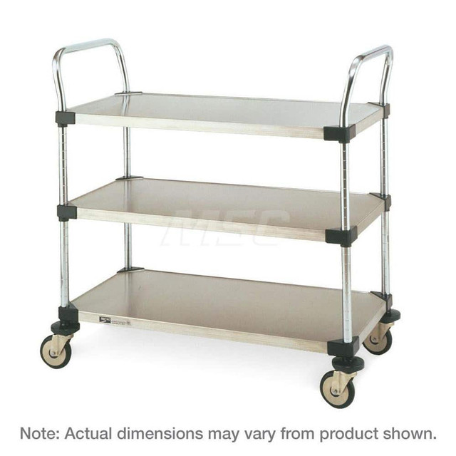 Metro MW206 Utility Cart: 39" OAH, 304 Stainless Steel, Silver