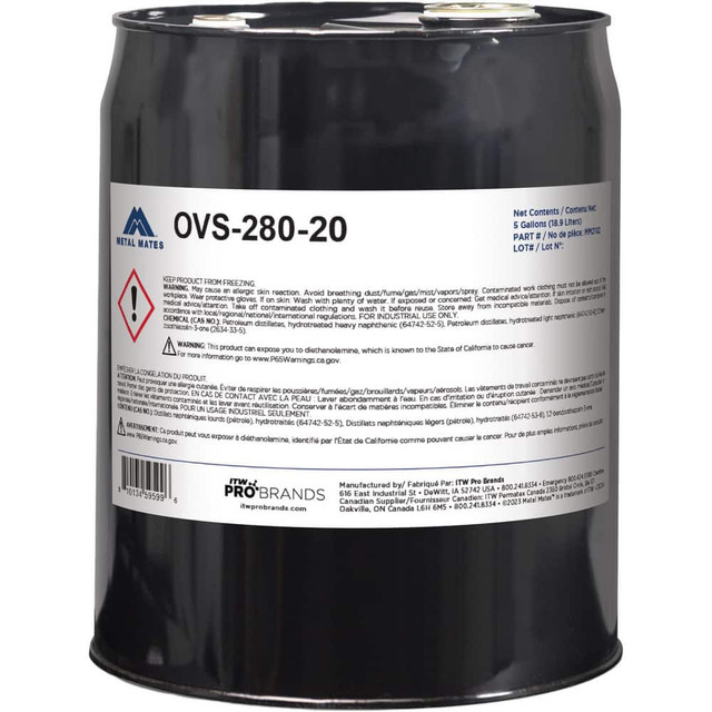 Metal Mates MM2102 Stamping Lubricant: Metal Mates OVS-280-20, 5 gal Pail