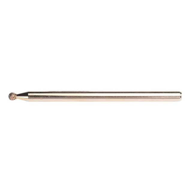 Norton 66260395441 1/8 x 1/8 x 2 In. cBN Electroplated Spherical Ball End Tool 100/120 Grit