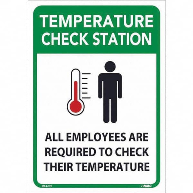 AccuformNMC Sign: Rectangle, "Temperature Check Station" M612PB AccuformNMC Sign: Rectangle, "Temperature Check Station" M612PB