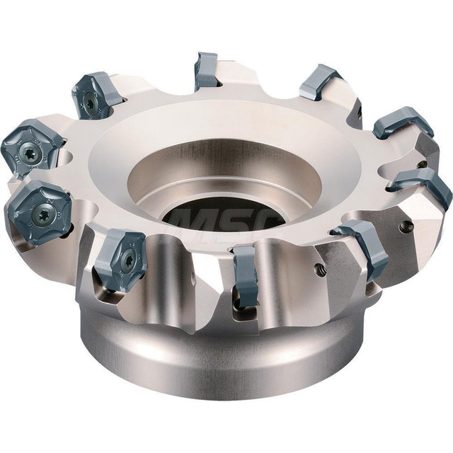 Kyocera THN04501 80mm Cut Diam, 27mm Arbor Hole, 6mm Max Depth of Cut, 45° Indexable Chamfer & Angle Face Mill