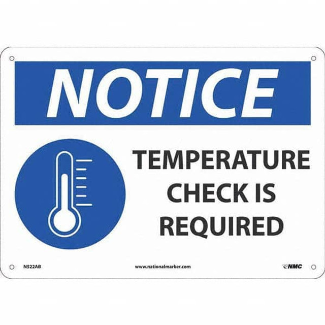 AccuformNMC Sign: Rectangle, "Notice Temperature Check" N522AB AccuformNMC Sign: Rectangle, "Notice Temperature Check" N522AB