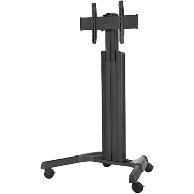 CHIEF MFG INC MPAUB Chief Medium FUSION Manual Height-Adjustable Mobile Cart, 77.9inH x 47.8inW x 32inD, Black