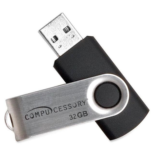 HORIZON USA DATA SUPPLIES, INC. 91007 Compucessory Memory Stick-compliant Flash Drive - 32 GB - USB 2.0 - 12 MB/s Read Speed - 480 MB/s Write Speed - Silver - 1 Year Warranty