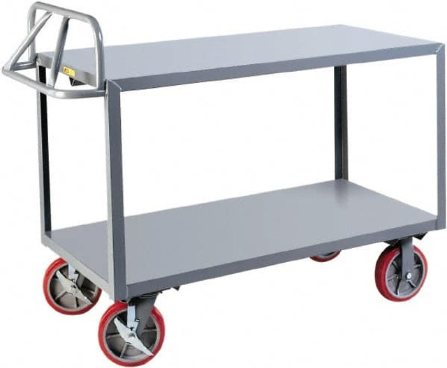 Little Giant. ERG-3060-8PYBK Shelf Utility Cart: Steel, Gray