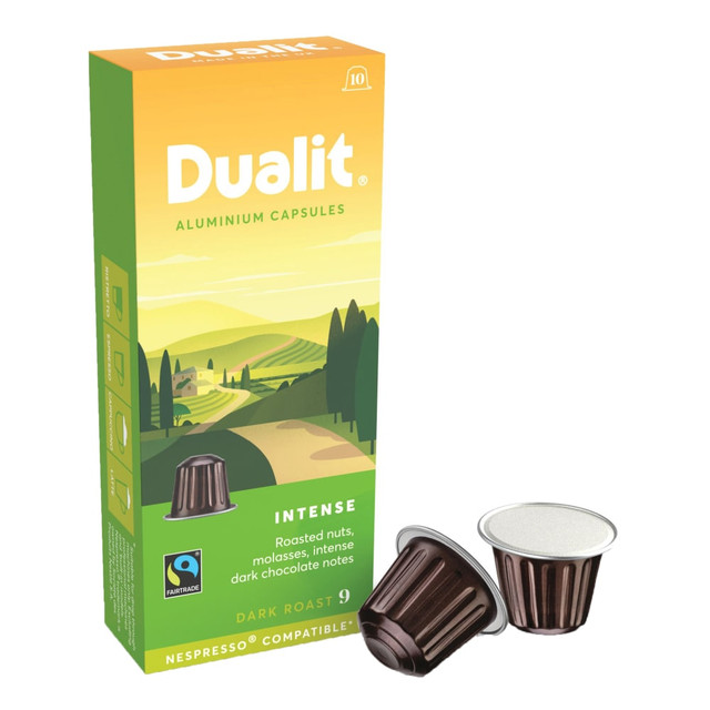 DUALIT 15885 And Nespresso Compatible Aluminum Coffee NX Freshpacks, Intense Espresso, Carton Of 100 DUALIT 15885 And Nespresso Compatible Aluminum Coffee NX Freshpacks, Intense Espresso, Carton Of 100