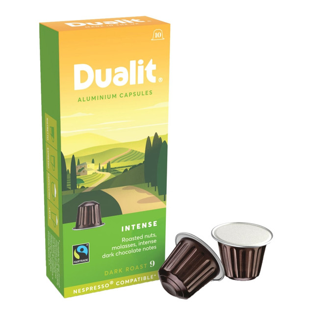 DUALIT 15885  And Nespresso Compatible Aluminum Coffee NX Freshpacks, Intense Espresso, Carton Of 100