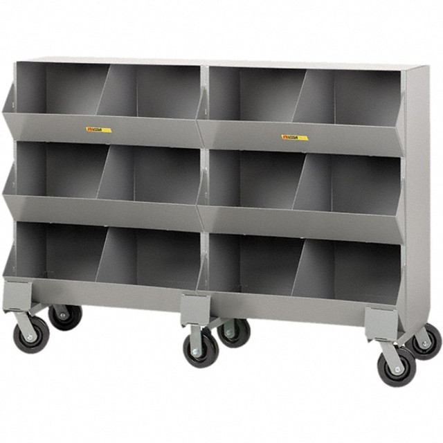 Little Giant. MS415646PH Bin Shelving; Bin Shelving Type: Bin Storage Cabinet ; Bin Color: Gray ; Bin Material: Steel ; Bin Size (WxDxH): 64 x 20 x 45.5 ; Number Of Bins: 12