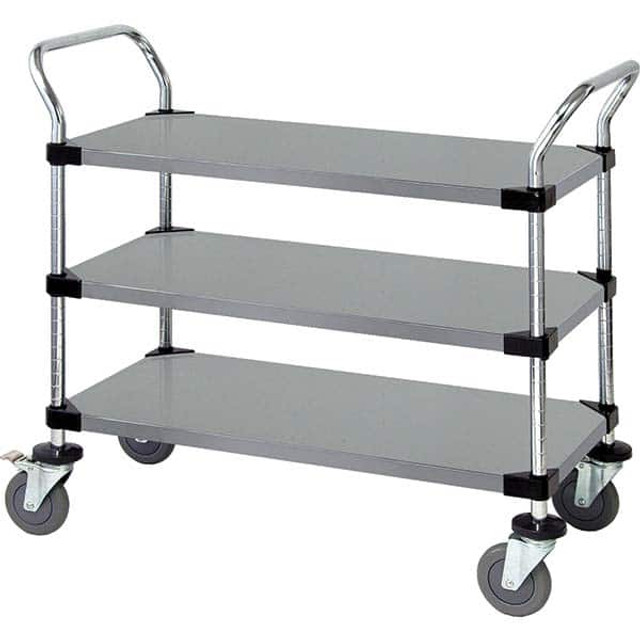 Quantum Storage WRSC-2448-3SS Utility Cart: Stainless Steel, Silver