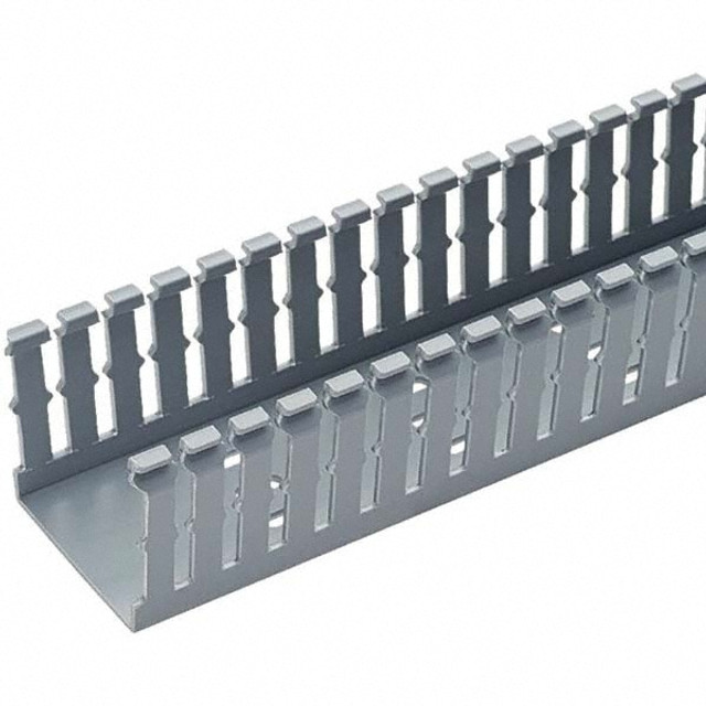 Panduit F3X4LG6 "Wire Duct: Slotted Wall, 4.1" High, Screw Mount"