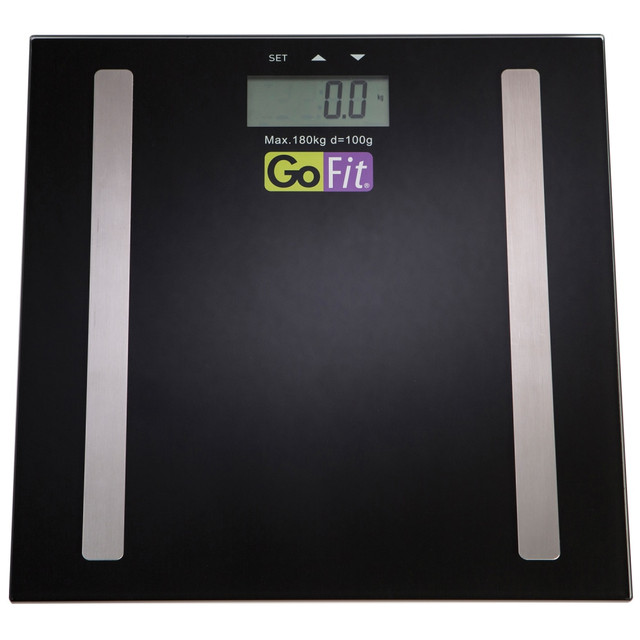 GOFIT L.L.C. GF-SCALE-BC GoFit Body Composition Scale, 12-1/2inH x 12-1/2inW x 1-1/2inD, Black