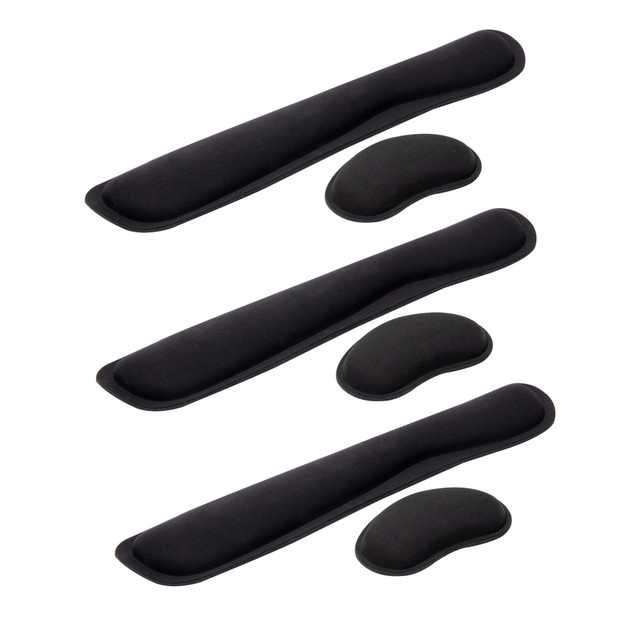 EMS MIND READER LLC 3WRESTGEL-BLK Mind Reader Ergonomic Keyboard and Mouse Wrist Rest Sets Gaming Accessory, 3/4in H x 3in W x 16-3/4," L, 6 Pieces, Black EMS MIND READER LLC 3WRESTGEL-BLK Mind Reader Ergonomic Keyboard and Mouse Wrist Rest Sets Gaming Accessory, 3/4in H x 3in W x 16-3/4," L, 6 Pieces, Black