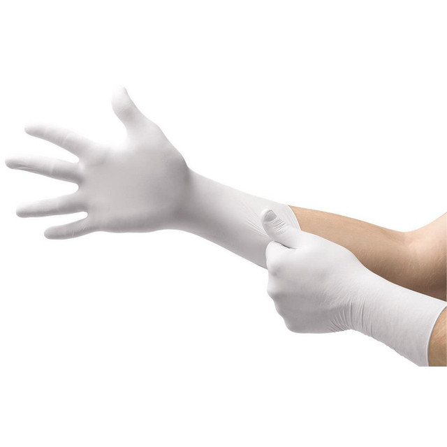 Microflex CE5-755-M Series Microflex Disposable Gloves: Size Medium, 3.9 mil, Uncoated-Coated Nitrile, Cleanroom Grade, Unpowdered