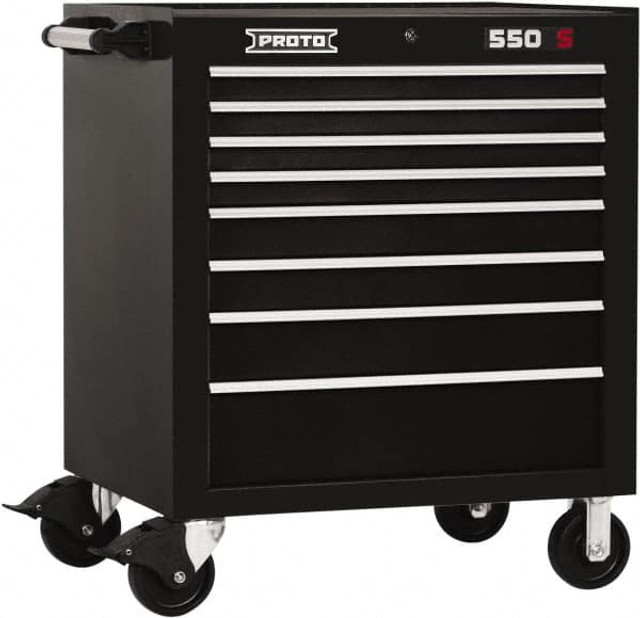 Proto J553441-8BK Steel Tool Roller Cabinet: 8 Drawers