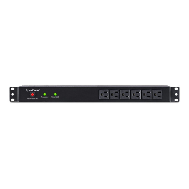 CYBERPOWERPC RKBS15S6F8R CyberPower RKBS15S6F8R Rackbar 14 - Outlet Surge with 3600 J - Clamping Voltage 400V, 15 ft, NEMA 5-15P, Straight, EMI/RFI Filtration, Black, Lifetime Warranty