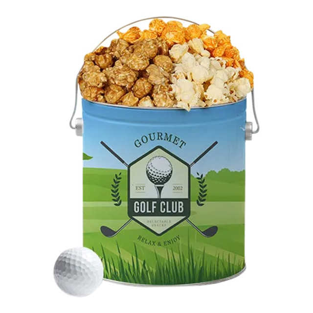 RISE NORTH AMERICA LLC 7007CP Gourmet Gift Baskets People's Choice Golf Popcorn Tin