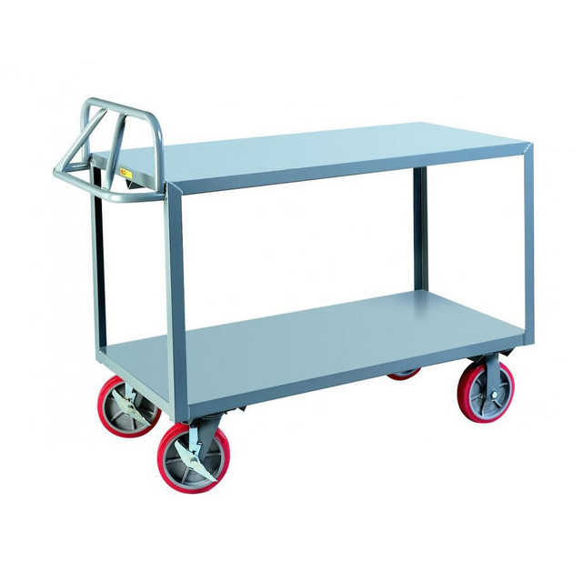 Little Giant. ERG-2436-8PYBK Shelf Utility Cart: Steel, Gray