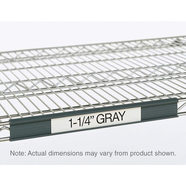 Metro 9990P3 Open Shelving Accessories & Components; Component Type: Label Holder ; For Use With: Metro Super Erecta Shelving ; Material: Plastic ; Color: Gray ; Overall Length (Decimal Inch): 0.0000 ; Height (Decimal Inch): 1.250000