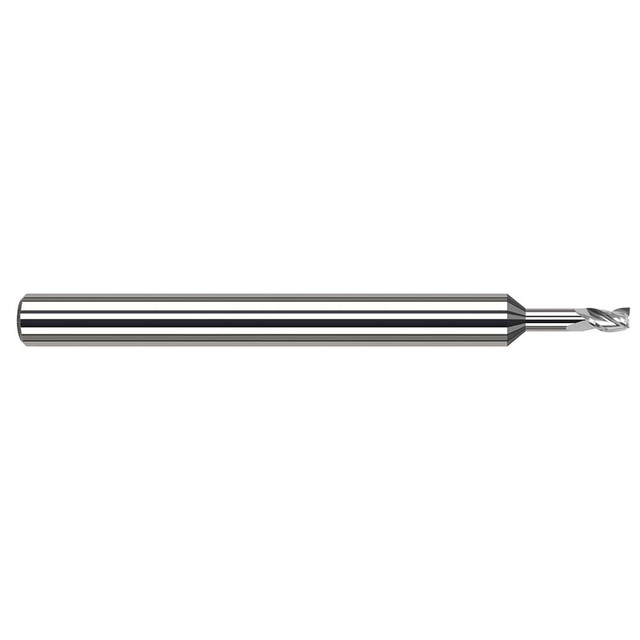 Harvey Tool 945600 Square End Mill: 0.1'' Dia, 0.15'' LOC, 1/8'' Shank Dia, 2-1/2'' OAL, 3 Flutes, Solid Carbide