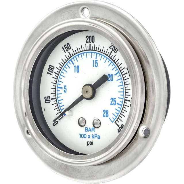 PIC Gauges 104D-204I Pressure Gauges; Gauge Type: Utility Gauge ; Scale Type: Dual ; Accuracy (%): 3-2-3% ; Dial Type: Analog ; Thread Type: 1/4" MNPT ; Bourdon Tube Material: Bronze