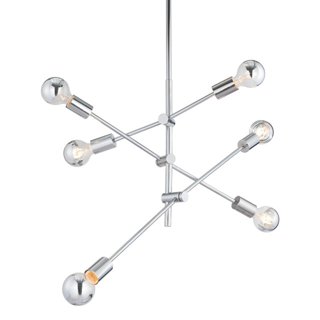 ZUO MODERN 56059  Brixton LED Ceiling Lamp, 33-1/2inW, Chrome