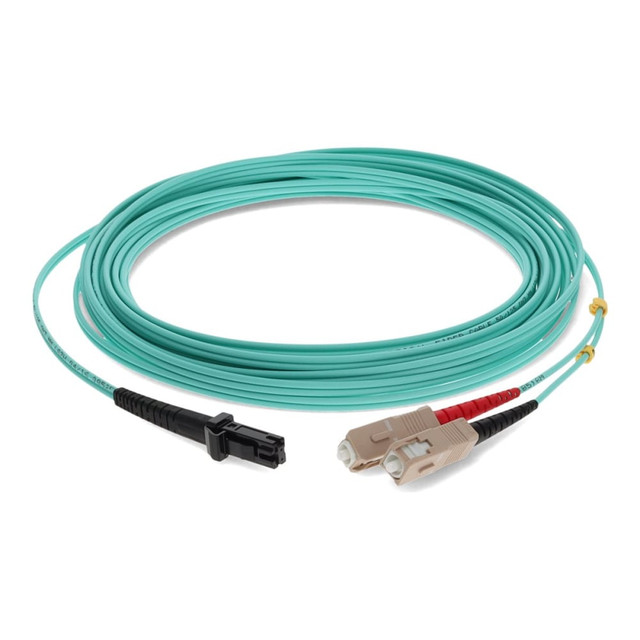 ADD-ON COMPUTER PERIPHERALS, INC. ADD-SC-MTRJ-1M5OM3 AddOn 1m MT-RJ to SC OM3 Aqua Patch Cable - Patch cable - MT-RJ/UPC multi-mode (M) to SC/UPC multi-mode (M) - 1 m - fiber optic - 50 / 125 micron - OM3 - halogen-free, molded, plenum - aqua