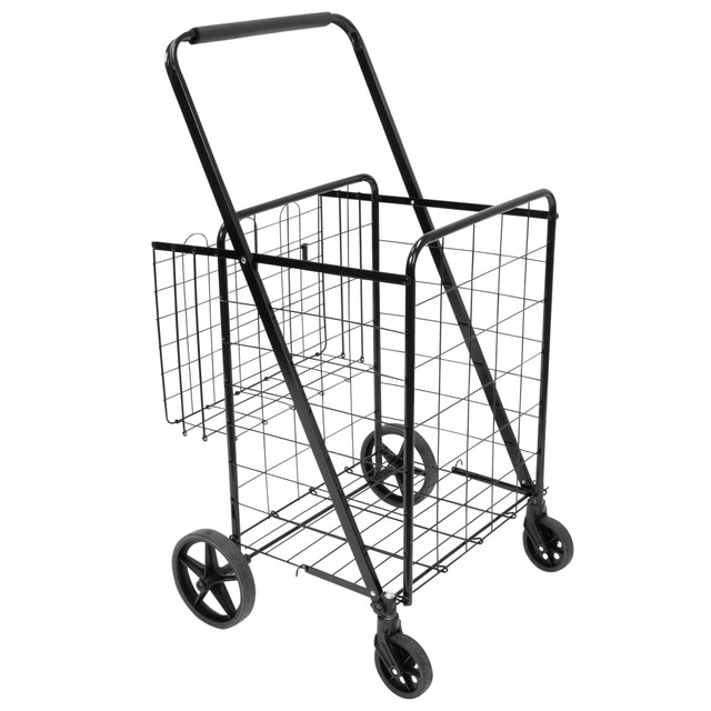 TRANSFORM PARTNERS LLC MI-907 Mount-It! MI-907 Rolling Utility Shopping Cart, 22inH x 18inW x 16inD, Black TRANSFORM PARTNERS LLC MI-907 Mount-It! MI-907 Rolling Utility Shopping Cart, 22inH x 18inW x 16inD, Black