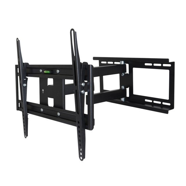 MEGAGOODS, INC. 99593576M MegaMounts Full-Motion Wall Mount With Bubble Level For 26 - 55in Screens, 19.5inH x 17.97inW x 4.5inD, Black