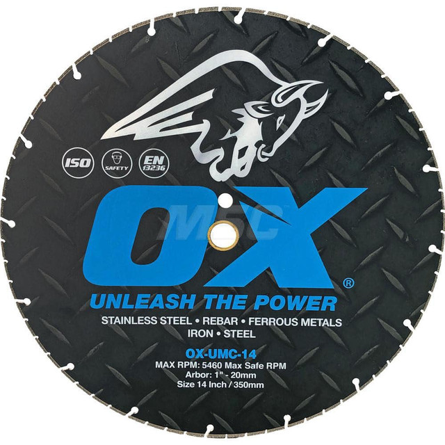 Ox Tools OX-UMC-4.5 Wet & Dry Cut Saw Blade: 4-1/2" Dia, 5/8 & 7/8" Arbor Hole