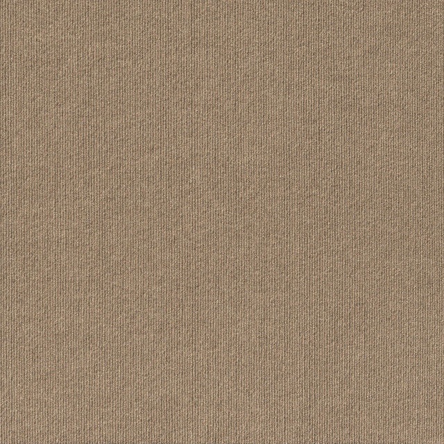 OZITE CORPORATION Foss Floors 7RDMN4015PK  Ridgeline Peel & Stick Carpet Tiles, 24in x 24in, Taupe, Set Of 15 Tiles