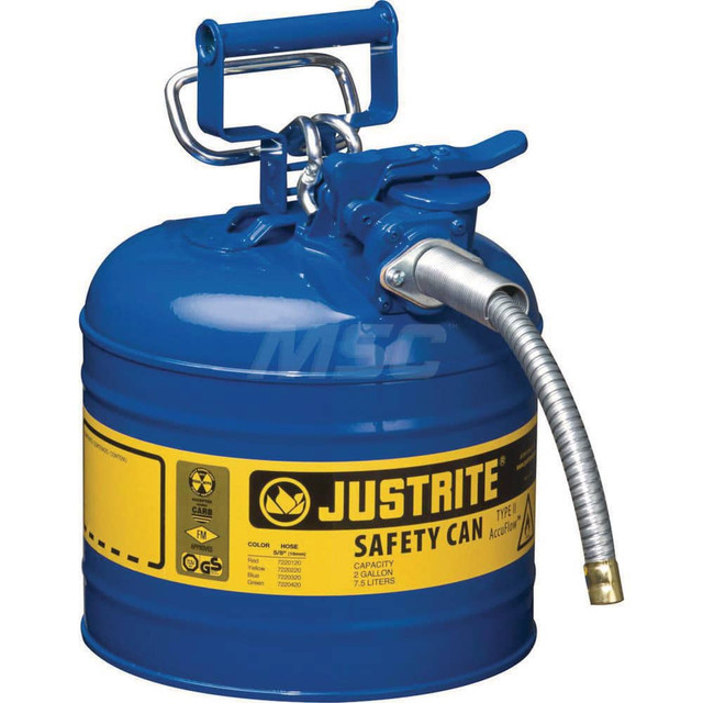 Justrite. 7220320 Safety Can: 2 gal, Steel