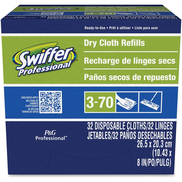 Clean dust, dirt and hair from hard floors easily. These Swiffer Sweeper dry cloths are designed to fit a variety of Swiffer devices or can be used for hand dusting.  Electrostatically charged fabric attracts dirt, hair and dust to ensure a thorough cleaning.  Single-use cloths can also be used for hand dusting.  Fits 10in Swiffer Sweeper, Swiffer Max Sweeper, Swiffer Sweep + Trap and Swiffer Sweep + Vac (sold separately).  Safe for use on hardwood, sealed tile, vinyl, ceramic and finished floors.  Dust-free clean leaves no residue.