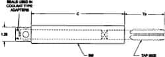 Parlec 7716CG-6-043 Tapping Adapter: 7/16" Tap