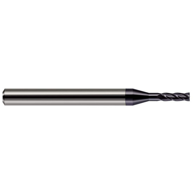 Harvey Tool 956840-C3 Square End Mill: 0.04'' Dia, 0.12'' LOC, 1/8'' Shank Dia, 1-1/2'' OAL, 4 Flutes, Solid Carbide