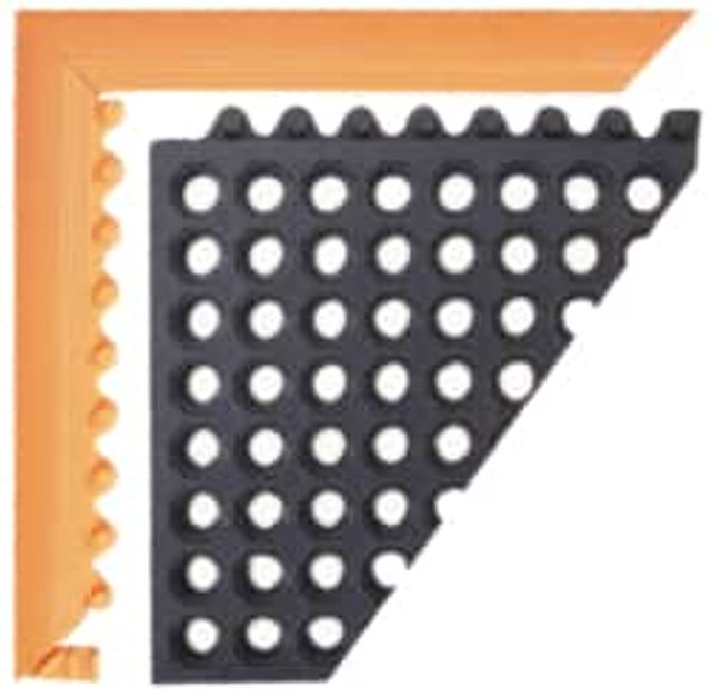 Notrax 551F0005BL Anti-Fatigue Modular Tile Mat: 5" Length, 2" Wide, 3/4" Thick, Black