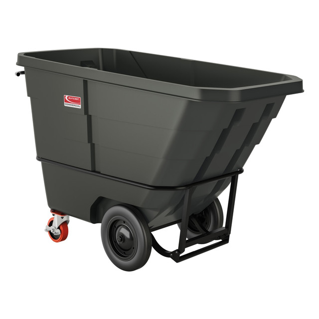 SUNCAST CORPORATION RMTTHD100 Suncast Commercial Tilt Truck, Heavy Duty, 1 Cu Yd., 45-1/8inH x 33-7/8inW x 70inD, Black