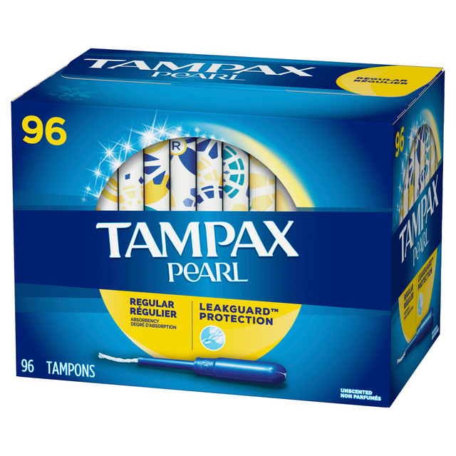 TAMBRANDS INC. 073010013711 Tampax Pearl Regular Absorbency Tampons, Pack of 96