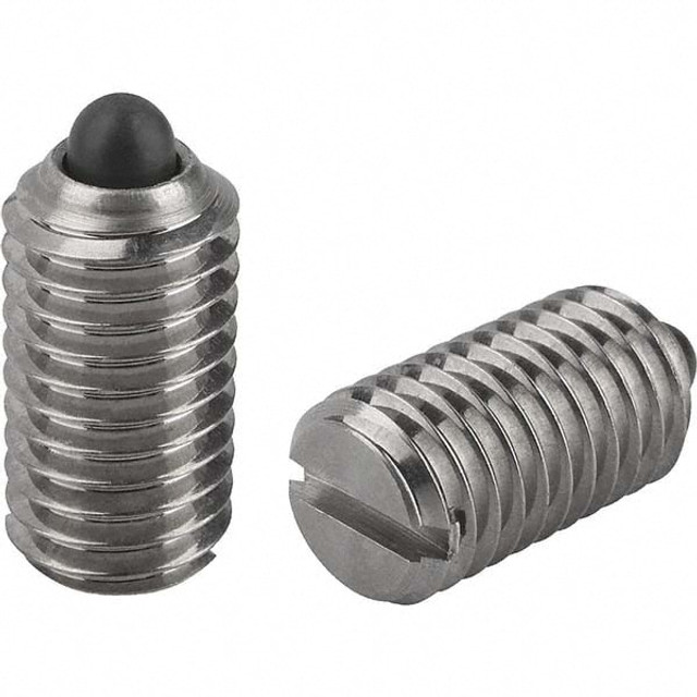 KIPP K0314.A5 Threaded Spring Plunger: 1/2-13, 0.8661" Thread Length, 0.2362" Dia, 0.1378" Projection