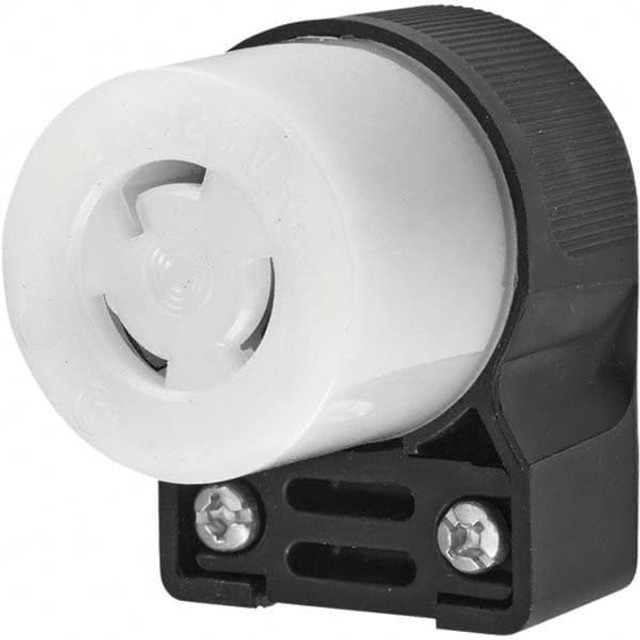 Hubbell Wiring Device-Kellems HBL4729CA Locking Inlet: Connector, Industrial, L5-15R, 125V, Black & White