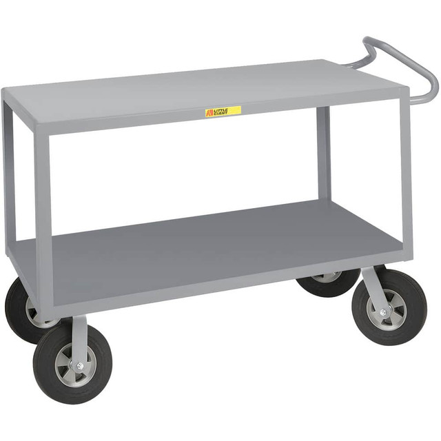 Little Giant. ENGF-3048-10SR Carts; Cart Type: Ergonomic Handle Instrument Cart ; Caster Type: 2 Rigid; 2 Swivel ; Brake Type: No Brake ; Width (Inch): 30 ; Assembly: Comes Assembled ; Wheel Diameter: 10in
