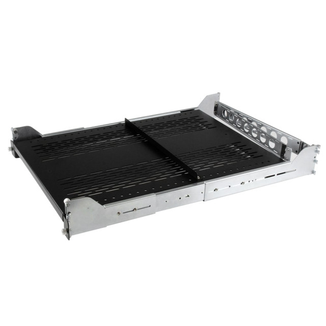 STARTECH.COM UNISLDSHF192  2U Vented Sliding Rack Shelf w/ Cable Management Arm & Adjustable Mounting Depth - 50lbs / 22.7kg